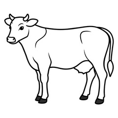 Cow, heifer, ladybird, pet, vector, illustration, draw, cartoon, pretty, cute