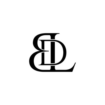 bdl typography letter monogram logo design
