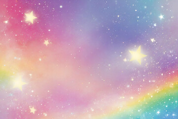 Fototapeta premium abstract Princess color background rainbow fantasy stars