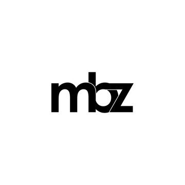 mbz initial letter monogram logo design