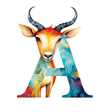 Animal Alphabet A Sublimation,Cute Animal Alphabet PNG,Alphabet Clipart Transparent PNG