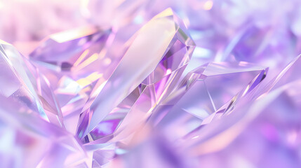 多彩な輝きを放つクリスタルのキラキラ抽象背景（紫系）