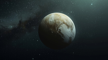 Obraz premium Pluto from space dark space in background