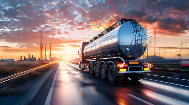 Big metal fuel, oil, lpg, cgn, haulage tanker for industrial logistics use