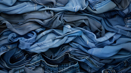 Blue denim jeans background canvas  - obrazy, fototapety, plakaty
