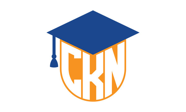 CKN initial letter academic logo design vector template. school college logo, university logo, graduation cap logo, institute logo, educational logo, library logo, teaching logo, book shop, varsity	
