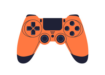 Gamepad, modern video game controller, joystick. Videogame console. Gamers accessory, digital playing gadget, device with control buttons. Flat vector illustration isolated on white background © Good Studio