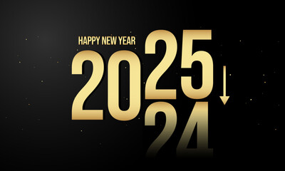 2025 Happy New Year Vector Background. Greeting Card, Banner, Poster.