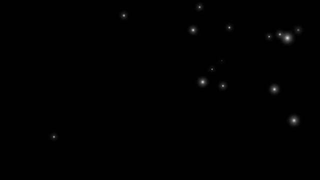 Fill of fireflies and lights on black background