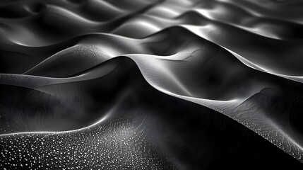 Abstract Black and White Wave Pattern in Monochrome Landscape Style, To provide a unique and eye-catching wallpaper background for use on a mobile