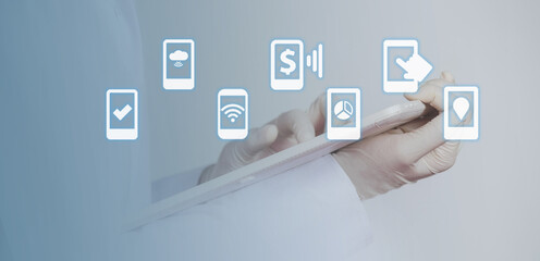 AI(Artificial Intelligence) Network Technology Global Internet Connectivity Chatbot AI technology is essential to business in the digital world