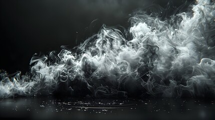 Smoke and Water Night Scene Rendered in Cinema4D
