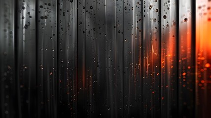 Raindrops in Orange and Black Spectacular Backdrop and Noir Atmosphere