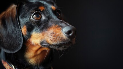 Attentive Listening Dachshund Dog One, Desktop Wallpaper Backgrounds, Background HD For Designer
