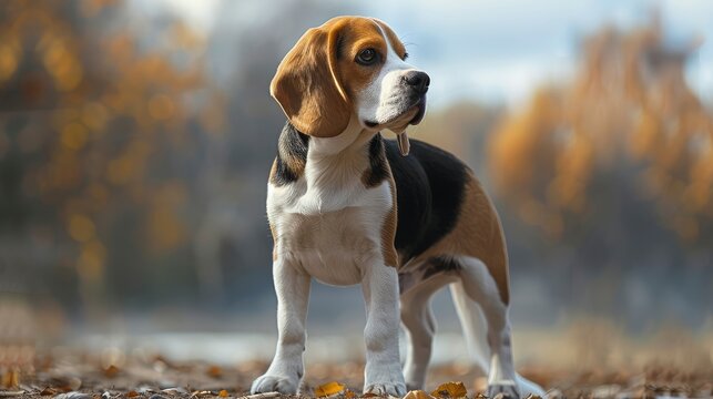 Beautiful Beagle Dog On White Background, Desktop Wallpaper Backgrounds, Background HD For Designer