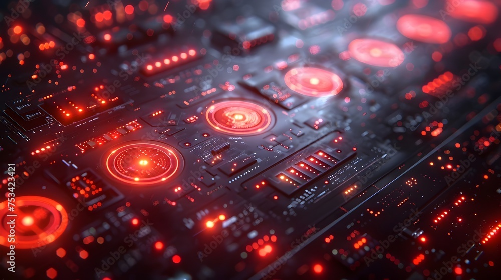 Poster modern digital technology network background