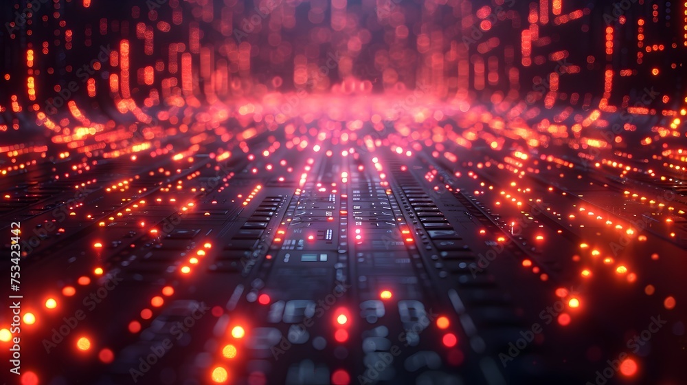 Poster Abstract Technology Background with Digital Pattern