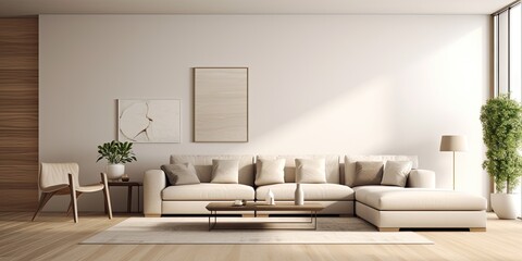 Contemporary minimalist rooms with sleek, neutral tones and modern furniture.