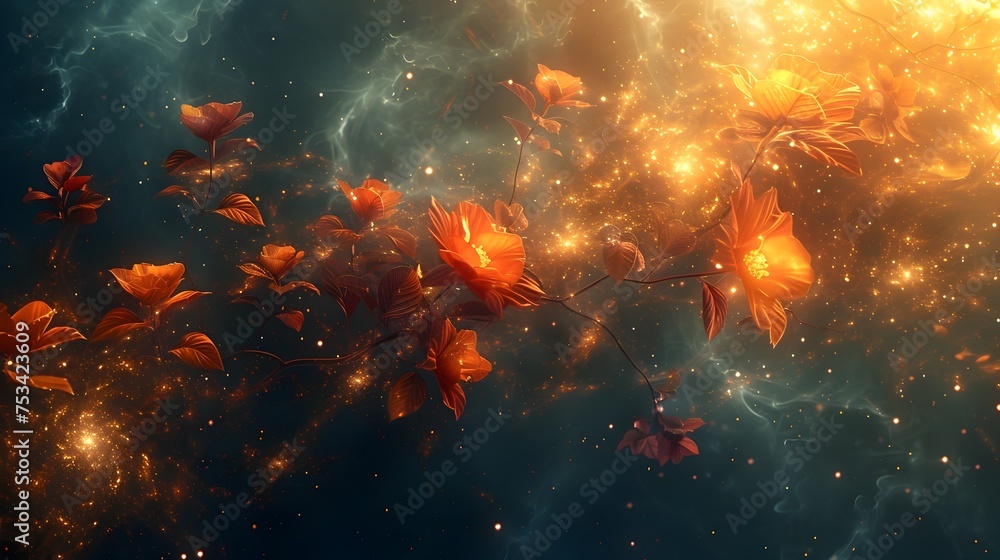 Poster abstract technology background with digital design