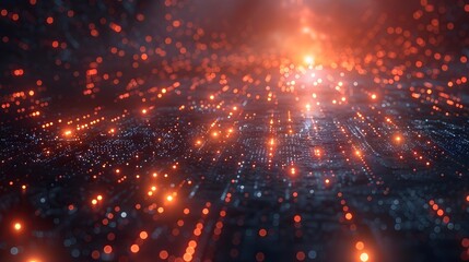 Abstract Technological Background with Digital Patterns