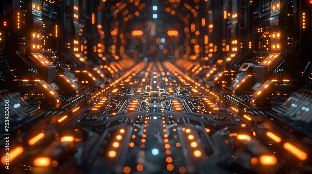 Poster abstract technological background