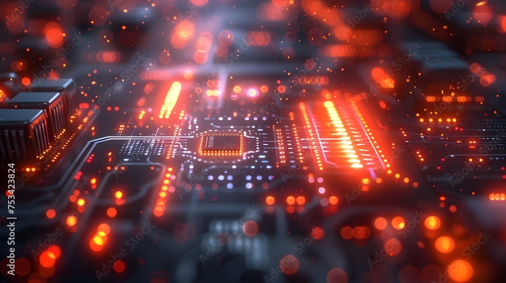 Poster abstract digital network technology background