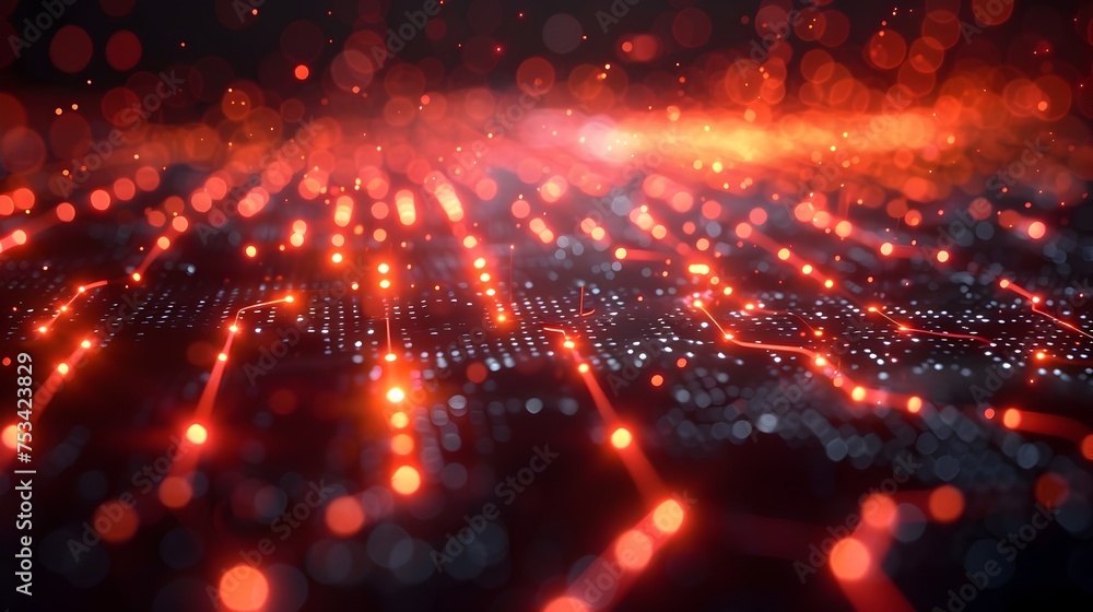 Poster Abstract Technology Background with Digital Circuit