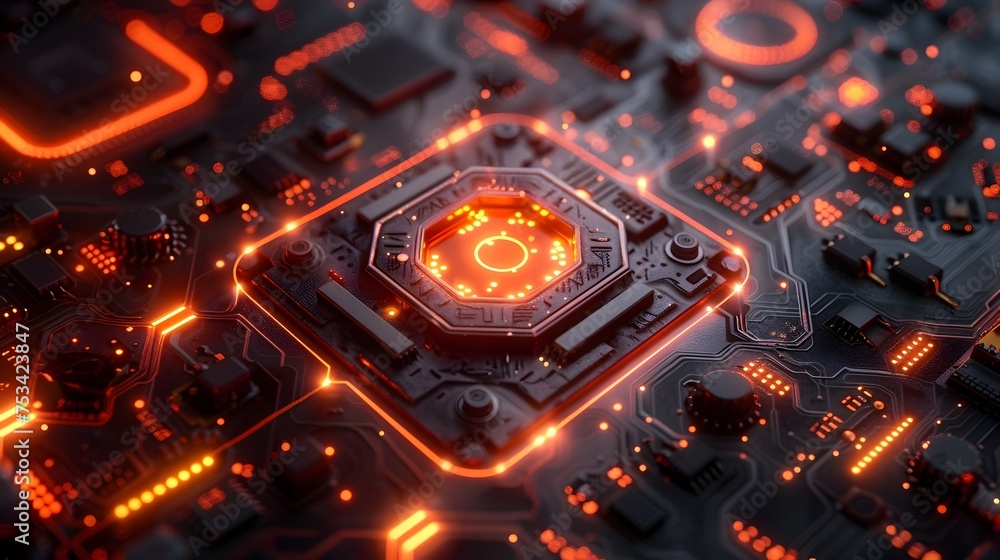 Poster Abstract Technology Background with Digital Network