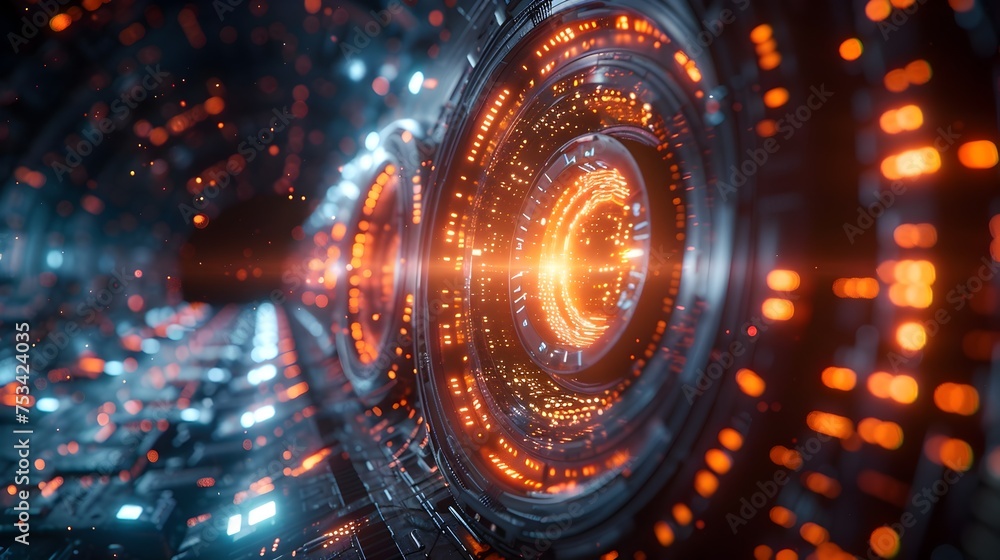 Poster modern high-tech digital network background