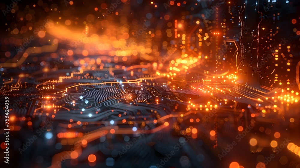 Poster abstract digital network background