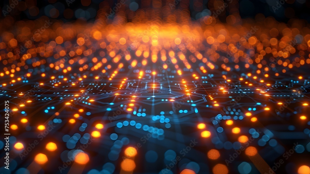 Poster abstract digital technology background