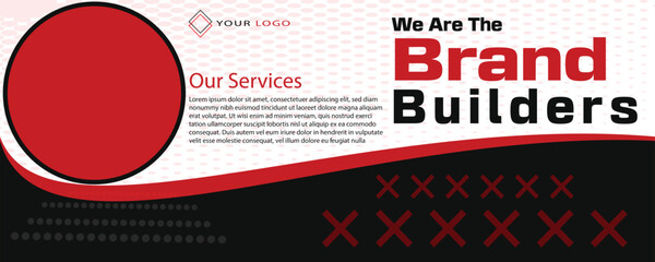  banner new professional and trend design black and red color and cells in the form of a heart