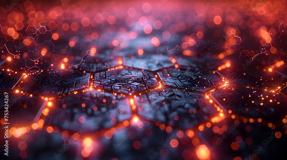 Poster Abstract Technology Background with Digital Grid