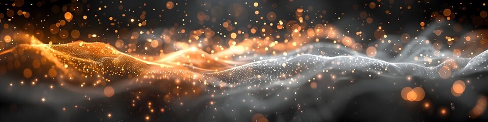 Glowing Orange and White Light Waves Digital Art, To add a modern and vibrant touch to a digital...