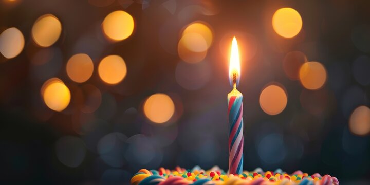 Candle light copy space background, birthday candle