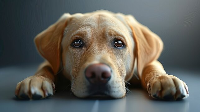 Cute Yellow Labrador Lying On Dog, Desktop Wallpaper Backgrounds, Background HD For Designer