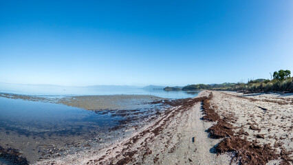 Farewell Spit : A majestic Coastal Landscape with Sand Dunes and Tasman Sea in the Golden Bay of South Island, New Zealand