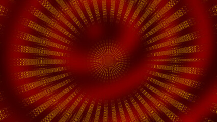 Concentric circles expanding outward from central point, with vibrant hues blending seamlessly to represent propagation of sound waves through space