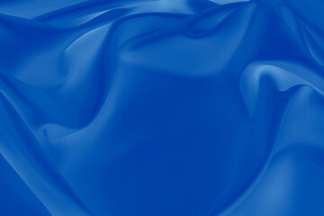 Lines in blue silk fabric satin background