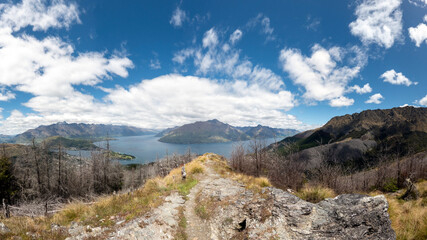 The Ben Lomond Track with spectacular panoramic views over Queenstown, Lake Whakatipu and the...