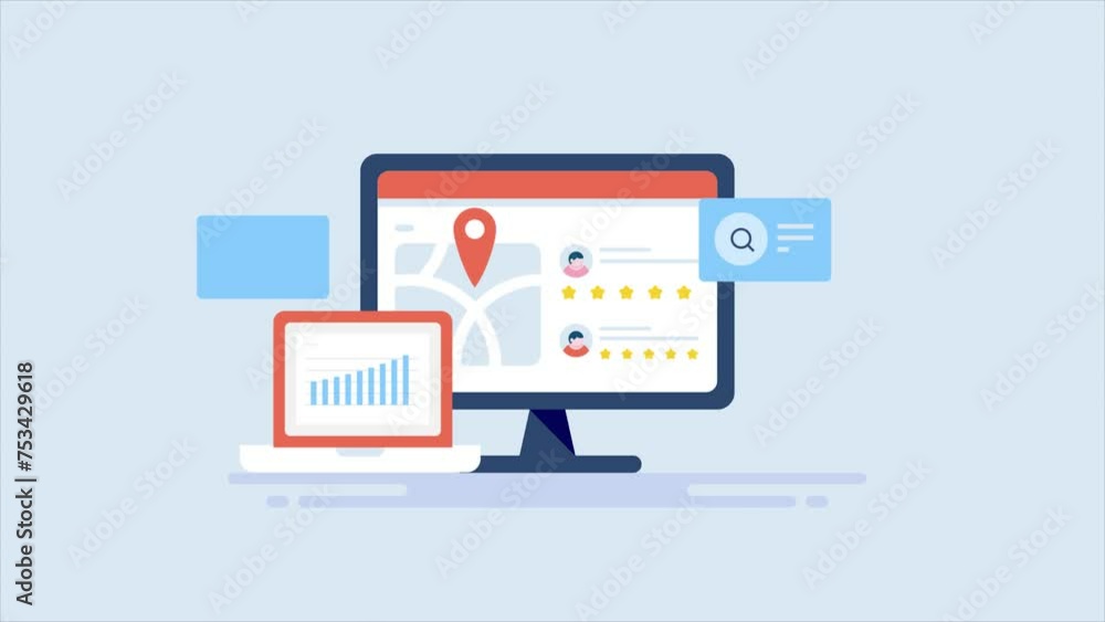 Poster digital client profile, user database and customer demography analytics, business management and dev