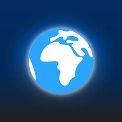 World map travel vector with colored background, Earth globe editable eps vector