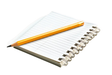 A blank notepad or notebook with a pencil for writing notes