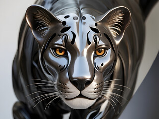 "Sleek and Dynamic: The Chromed Panther on Adobe Stock"
"Symbol of Strength: Elegant Panther Face Logo in Chrome"
"Majestic Metallic Panther: Fine Details in Adobe's Design"
"Graceful Power: Beautiful