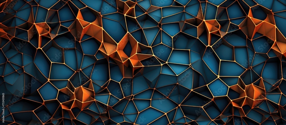 Poster abstract pattern with pentagonal elements for wallpaper background