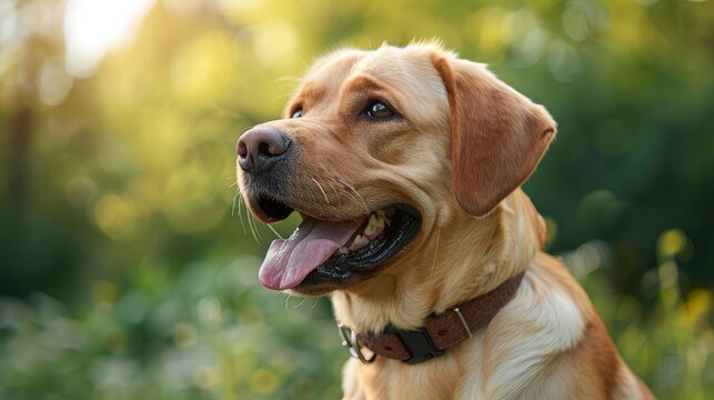 Happy Active Dog Wearing Collar Anti, Desktop Wallpaper Backgrounds, Background HD For Designer