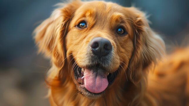 Happy Young Golden Retriever Dog Cute, Desktop Wallpaper Backgrounds, Background HD For Designer
