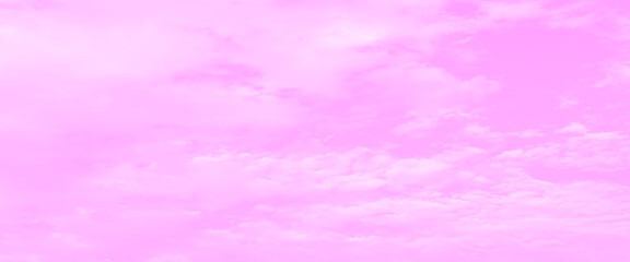 Sky with beautiful clouds. White Clouds on pink background. Beautiful pink clouds and sky. Abstract nature background. Beautiful pink sunset sky background for concept design. 