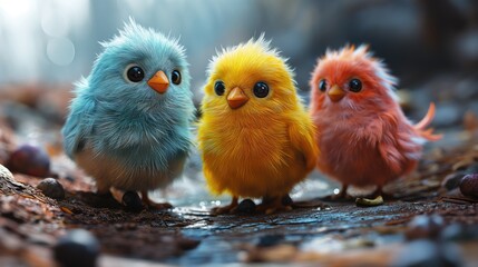 Adorable chicks. Created with generative AI.