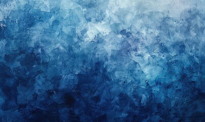 Dark desktop background in uniform tones, canvas texture, watercolor painting with blue - obrazy, fototapety, plakaty